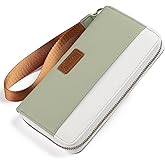 SENDEFN Leather Womens Wallets Wristlet Bifold Ladies Clutch Purse RFID Blocking Zip Around