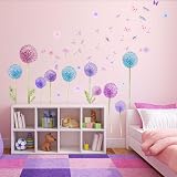 Tarklanda Glow Dandelion Wall Stickers 3 Sheets Blue Purple Night Glow view 7
