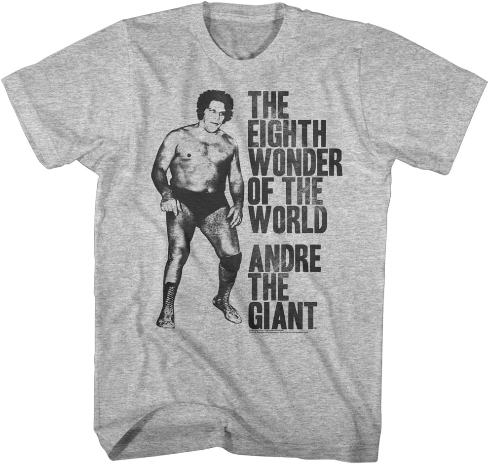 Andre The Giant Eighth Wonder Distressed Adult T-Shirt Tee