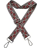 LVYOUME Crossbody Straps for Purses Wide Shoulder Strap Adjustable Replacement,Retro Jacquard Embroidery for Shoulder Bags