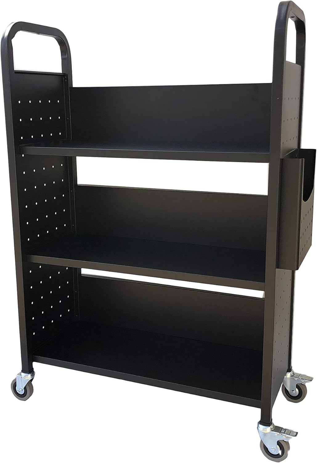 Workington Rolling Book Truck Book Cart Library Cart with 3