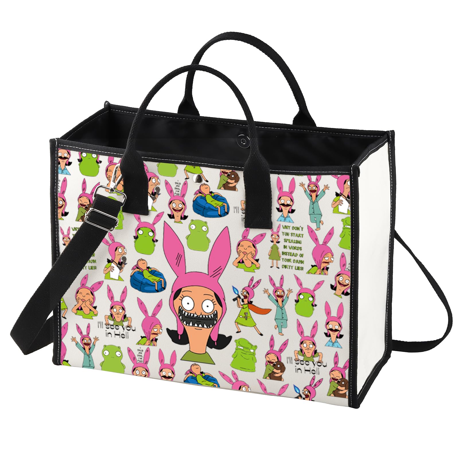 LEVLO Louis Cosmetic Bag Belcher Fans Gift Bob Family Zipper Pouch Bag Louis Cartoon TV Show Merchandise, I'll See You LT
