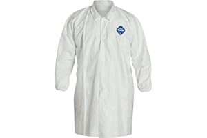 DuPont Tyvek 400 TY211S Disposable Extra Long Frock with Elastic Cuff, White, 2X-Large (Pack of 30)