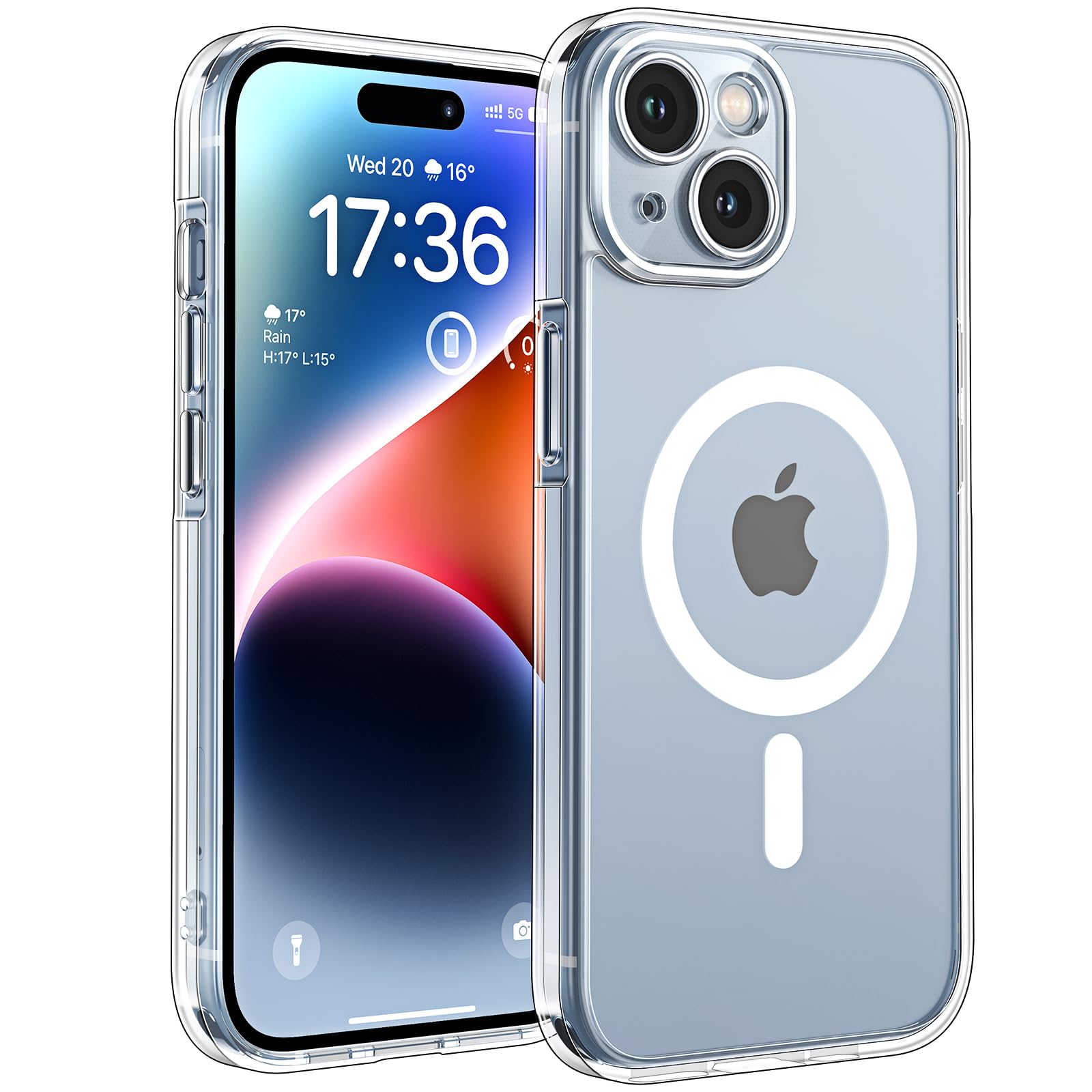 Photo 1 of TOCOL Magnetic for iPhone 14 Case, Non-Yellowing, Full Camera Protection, Compatible with Magsafe, Military Grade Protection, Bumper for iPhone 14 6.1 Inch (Clear)