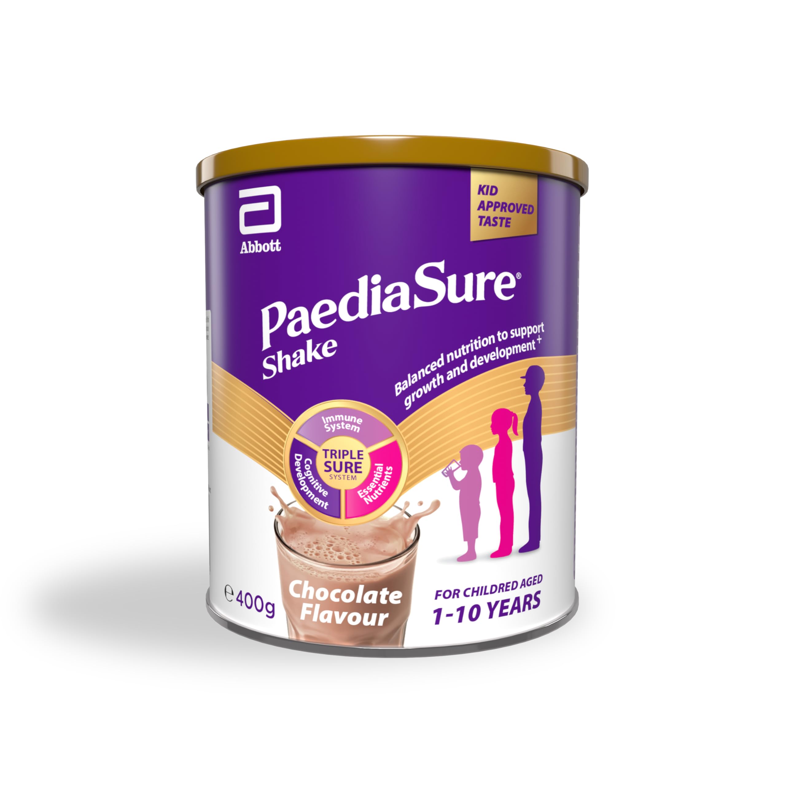 PaediaSure Shake – Chocolate Flavour – 400g – Balanced Nutritional Supplement Drink – Multivitamin for Kids – With Protein, Carbohydrates & Minerals – Supports Growth & Development – Vegetarian