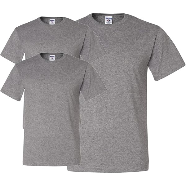 Gildan G500 T-Shirt Uomo Manica Corta | 100% Cotone Pesante Medio | Colore Grigio, Taglia M | Ideale Per Serigrafia E Personalizzazione | Tessuto Pre-ristretto