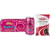 Wegmans Sparkling Water Raspberry Flavor - Zero Sugar, Zero Calorie Seltzer, Flavored Carbonated Beverage, Crisp Fizzy Refreshing Drink for Adults and Kids, 12 Fl Oz Cans, Pack of 12