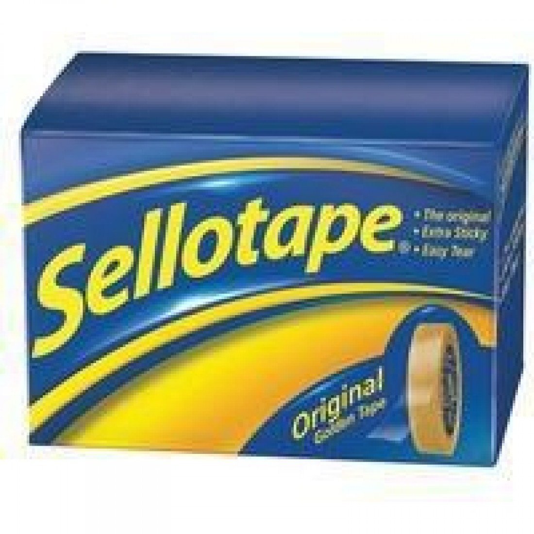 Sellotape Original Golden Tape Roll Non-static Easy-tear Large 18mmx66m Ref 1443252 [Pack of 16]