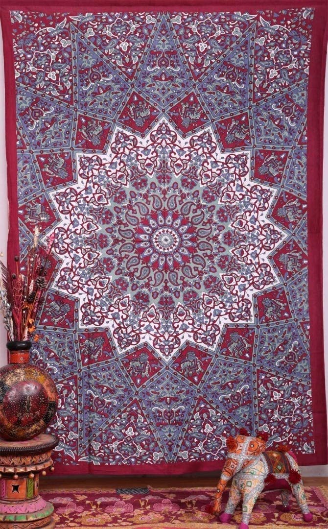 Large Hippie Tapestry, Hippy Mandala Bohemian Tapestries, Indian Dorm
