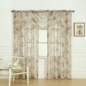 Amazon Laura Ashley Stowe ウィンドウトリートメントパネル 51 X 84インチ マルチカラー カーテン オンライン通販