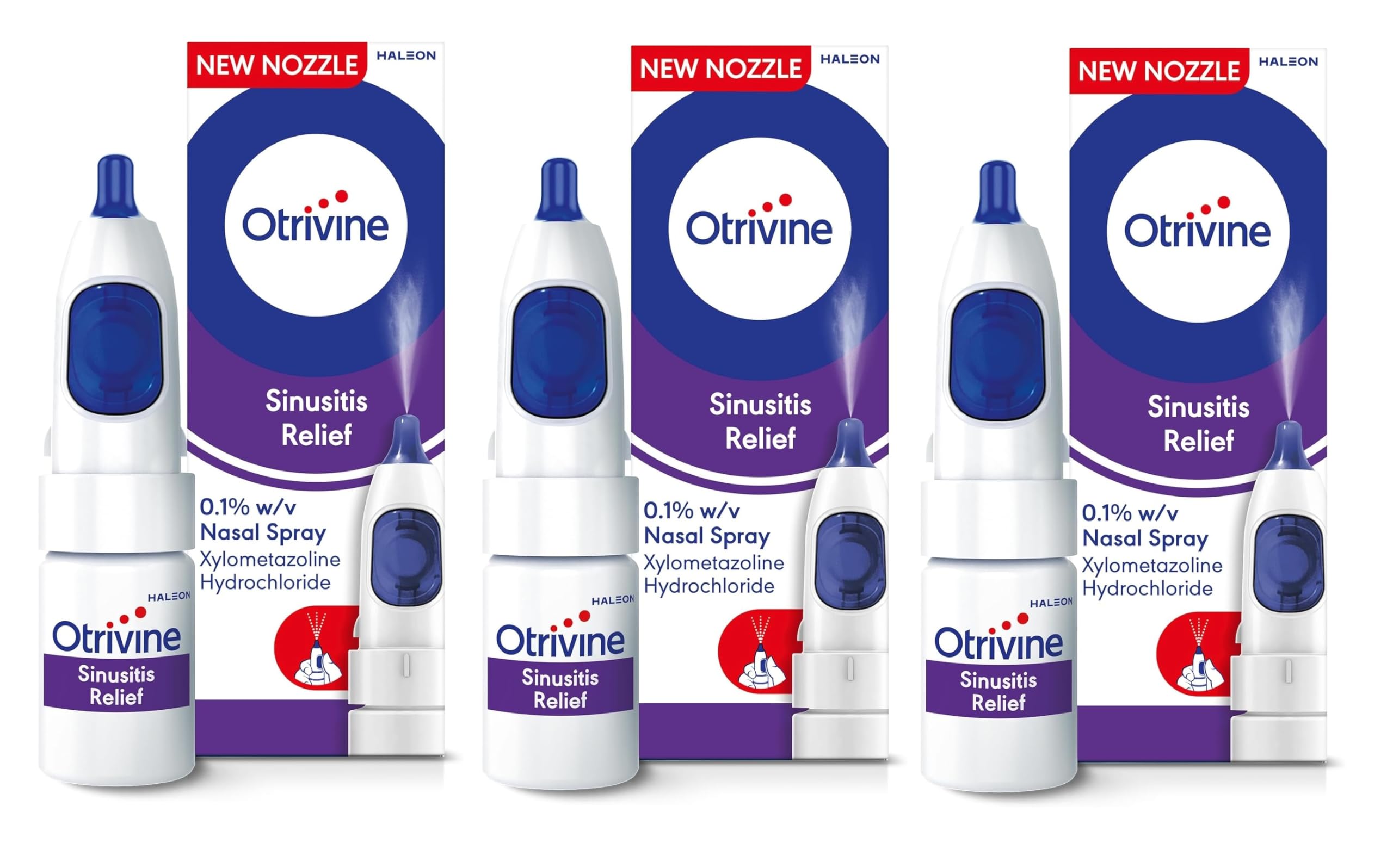 Otrivine Sinusitis Nasal Spray 10ml x 3 Packs