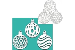 hinana 3pcs Christmas Bell Metal Die Cuts,Christmas Ball Frame Cutting Dies Cut Stencils for DIY Scrapbooking Photo Decorative Embossing Paper Dies for Scrapbooking Card Making