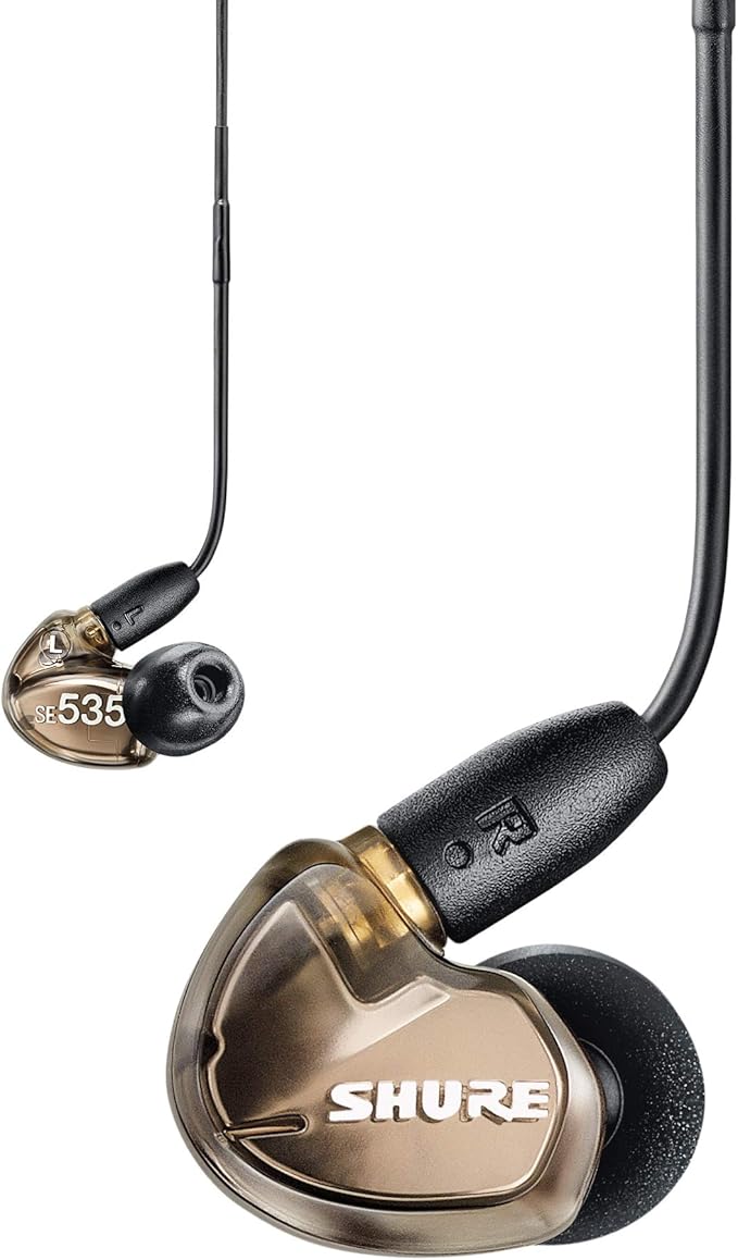 SHURE イヤホン UNIシリーズ SE535-V+UNI-A ブロンズ : マイク・リモコン付 【国内正規品/メーカー保証2年】