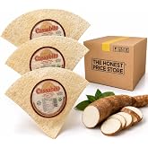 Cassabito Casabe Cassava Bread, Traditional Gluten Free Yuca Flatbread, Crispy Cassava Crackers, Authentic Caribbean &amp; Venezuelan Style, Vegan, Non-GMO, Natural Flavor,3 Pack, 12 Pieces, 24 oz(680 g)