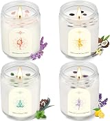 Yinuo Candle Natural Soy Wax Gift Set 4 Glass Jars 45-50H Coconut Lemon Lilac view 1