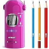 AFMAT PSX5 Electric Pencil Sharpener, Fully Automatic Pencil Sharpener for Classroom, 7-11.5mm Colored/Jumbo Pencils, Robot Pencil Sharpeners for Teacher Artitist Office Home, Rechargeable &amp; Cordless