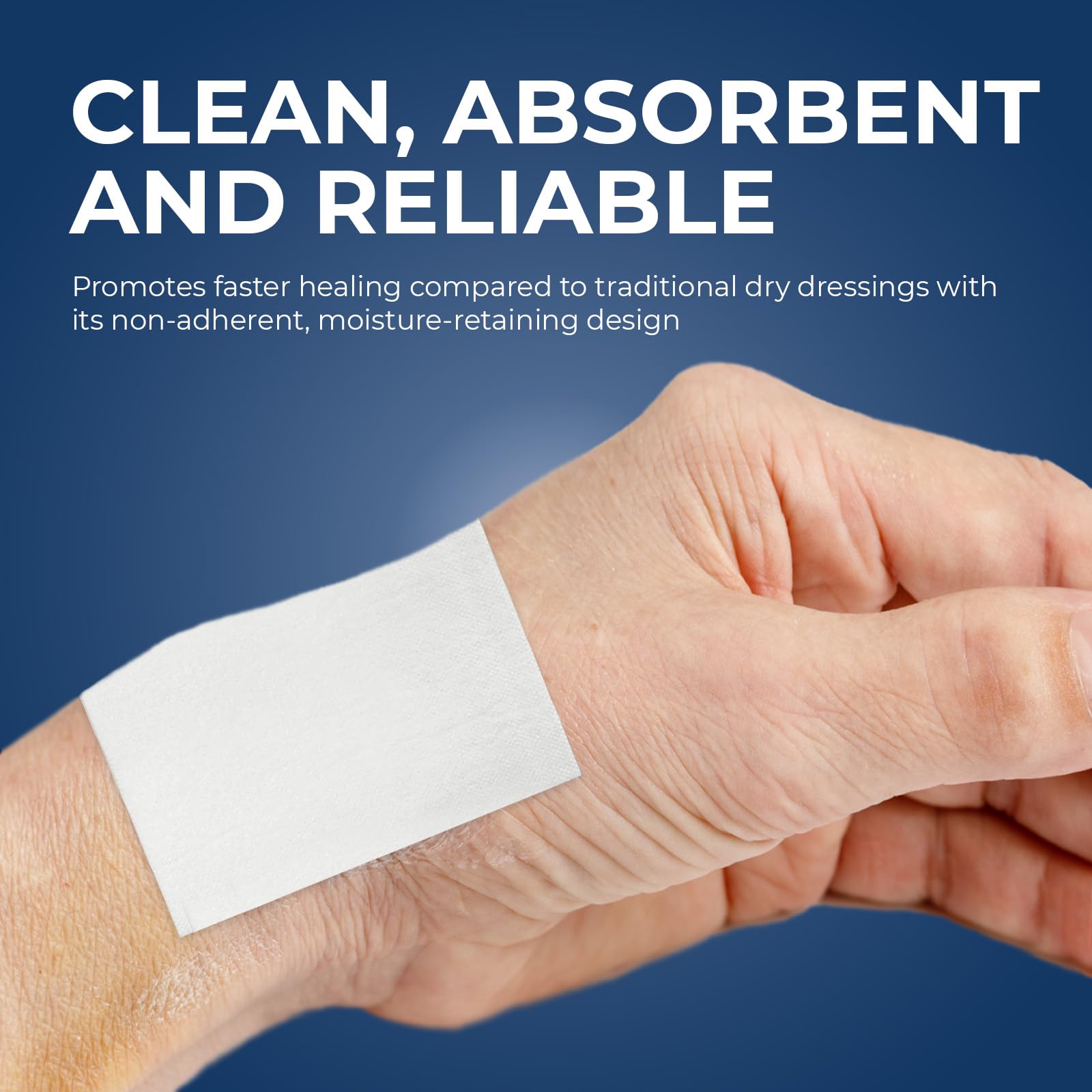 MED PRIDE Sterile Non Stick Pads for Wound Care and Wounds, Highly Absorbent, Painless Removal, Individually Wrapped (3x4 Inch (Pack of 100))