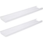 2 Pcs 48" x 8" x 2" Rectanglar Wrap Around Fluorescent Light Covers | 4Ft Acrylic Fluorescent Lights Cover Replacement, Rectanglar Ceiling Light Diffuser Lens Cover for Home Kitchen Room