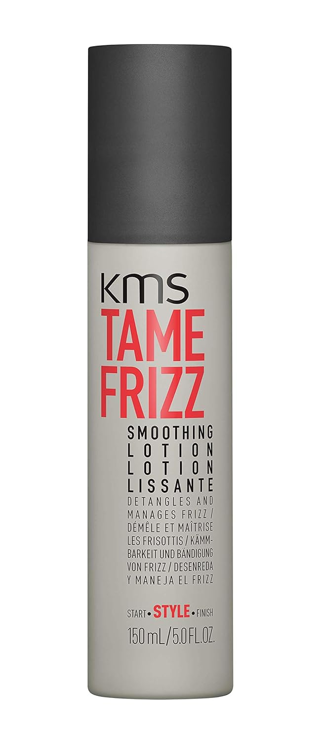 KMS TAMEFRIZZ Smoothing Lotion Detangle, Anti-Frizz, Lightweight, No Flyaways, Static Free, 5 oz