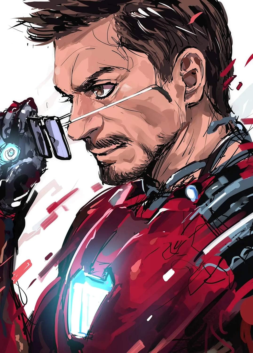Tony Stark Sunglasses Vintage Square Metal Frame Eyeglasses for Men Women - Iron Man and Spider-Man Sun Glasses (Spider Man Same Color): Clothing
