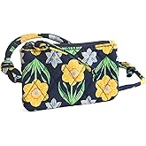 Vera Bradley womens Zip Card Pouch Lanyard, Cotton Gabardine
