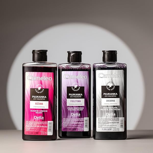 CAMELEO – PINK HAIR TONER WITH ROSE WATER, NO YELLOW SHADES, TONES, SEMI PERMANENT HAIR DYE – BLONDE, GREY HAIR – COLOUR & CARE – PARABEN FREE | 200ML
