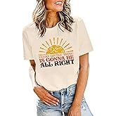 Women Graphic Tee Tops Inspirational Letter Print Shirts Country Music Vintage Short Sleeve T-Shirt