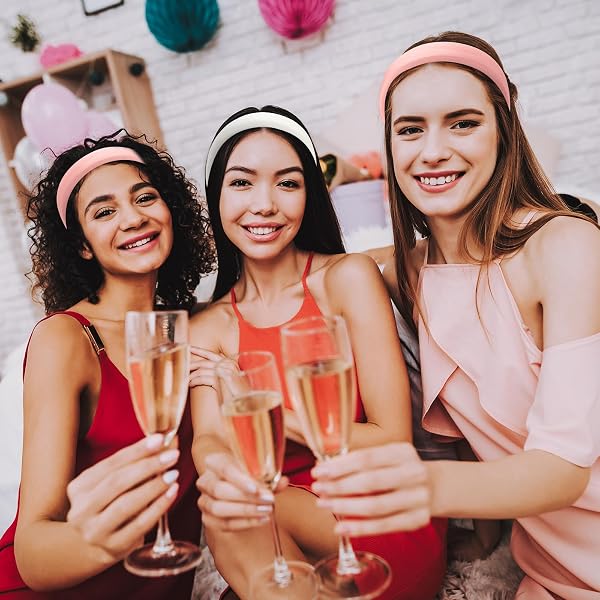 WAVYKNOT 32 PCS BACHELORETTE PARTY ACCESSORIES BRIDE SPA HEADBANDS BRIDESMAID WRISTBAND BRIDESMAID PROPOSAL GIFTS 4.1 INCH SQUARE HAIR CLIPS FOR WOMEN SLEEPOVER WEDDING PARTY FAVORS
