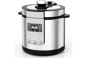 VBGK Pressure Cooker 6.3 Quart, 14-in-1 Electric Pressure Cooker, Knob & Touch Screen Multifunctional Slow Cooker,Sauté,Steamer, Stainless Steel, Keep Warmer, 24H Pre-Set Timer, Autoc Pressure Release