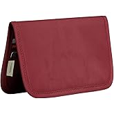bagINBAG QIANPA Card Holder Holder for Men & Women，Slim Wallet with Zipper Pocket，28 Slots Minimalist Wallet RFID with Nylon Fabric，Wine Red