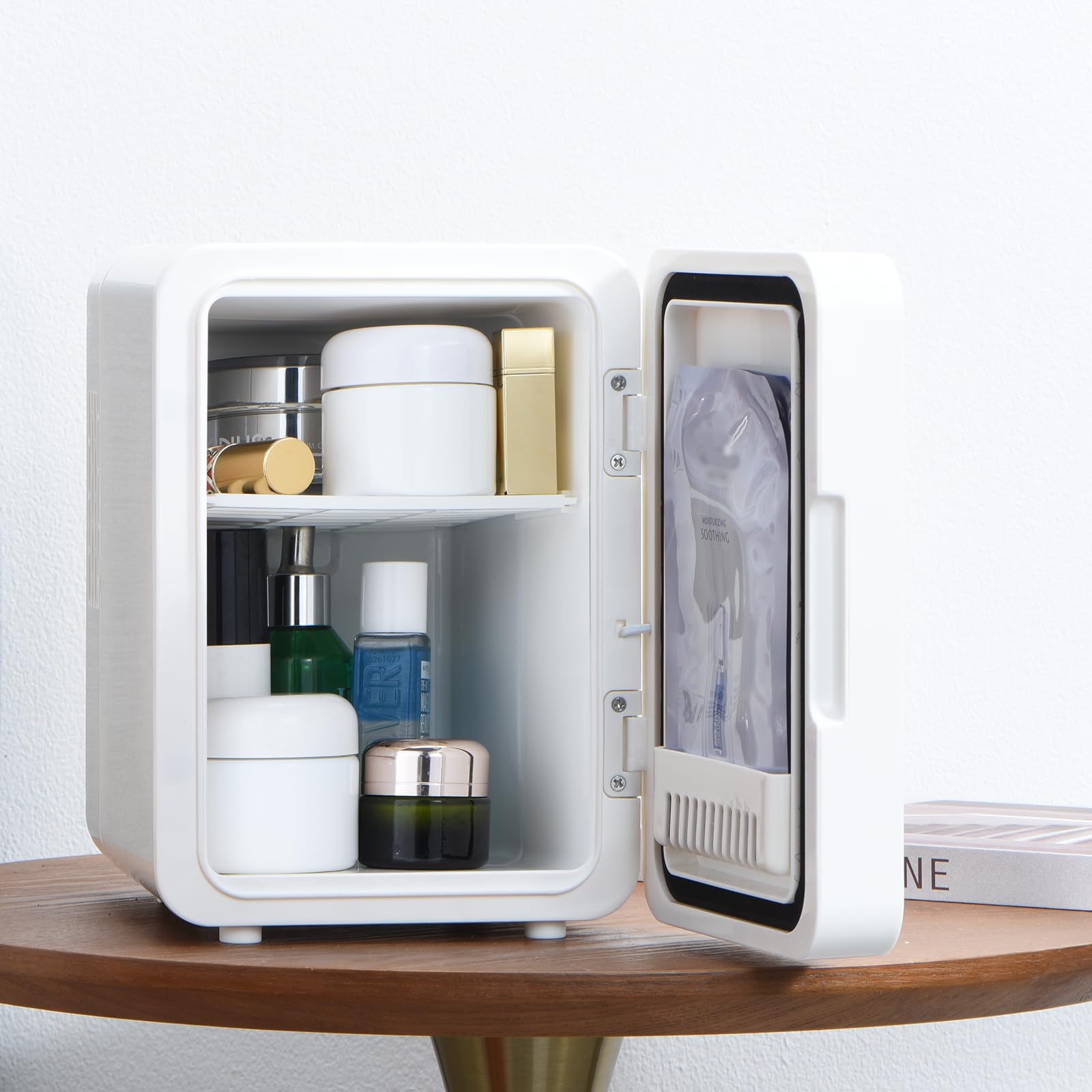 Iceblue Skincare Fridge with Dimmable LED Light Mirror, 4L Compact Small Fridge for Bedroom, Car, Office & Dorm, Mini skincare fridge for Beauty Essentials & Beverages(White) - Image 6