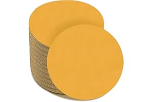 6 Inch - No Hole Hook and Loop Sanding Discs 320 Grit, Random Orbital Sandpaper for Automotive and Woodworking - 100 Pack