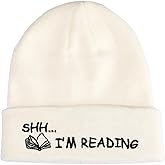 Book Lovers Gifts Hat Beanie for Women Men Reading Embroidered for Readers Bookish Book Club Librarians Bookworms Stuffers