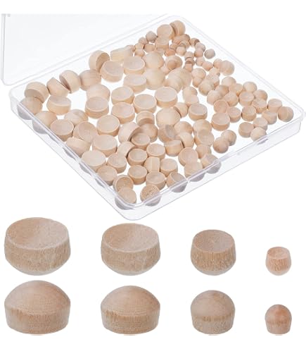 25 Tapones De Madera De Cereza De 1 Pulgada – Botones De Madera Para Carpintería – Uxcell