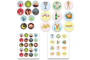Joyful Artistry Passover Stickers, Pesach Stickers for Passover Crafts, DIY 10 plagues Finger Puppets, Passover Kids, Pesach Crafts, Passover Gifts for Children (320)