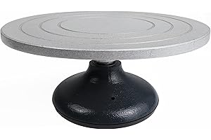 Falling in Art 12 Inch Pottery Wheel for Adults, Heavy Duty Metal Pottery Decorating Banding Wheel