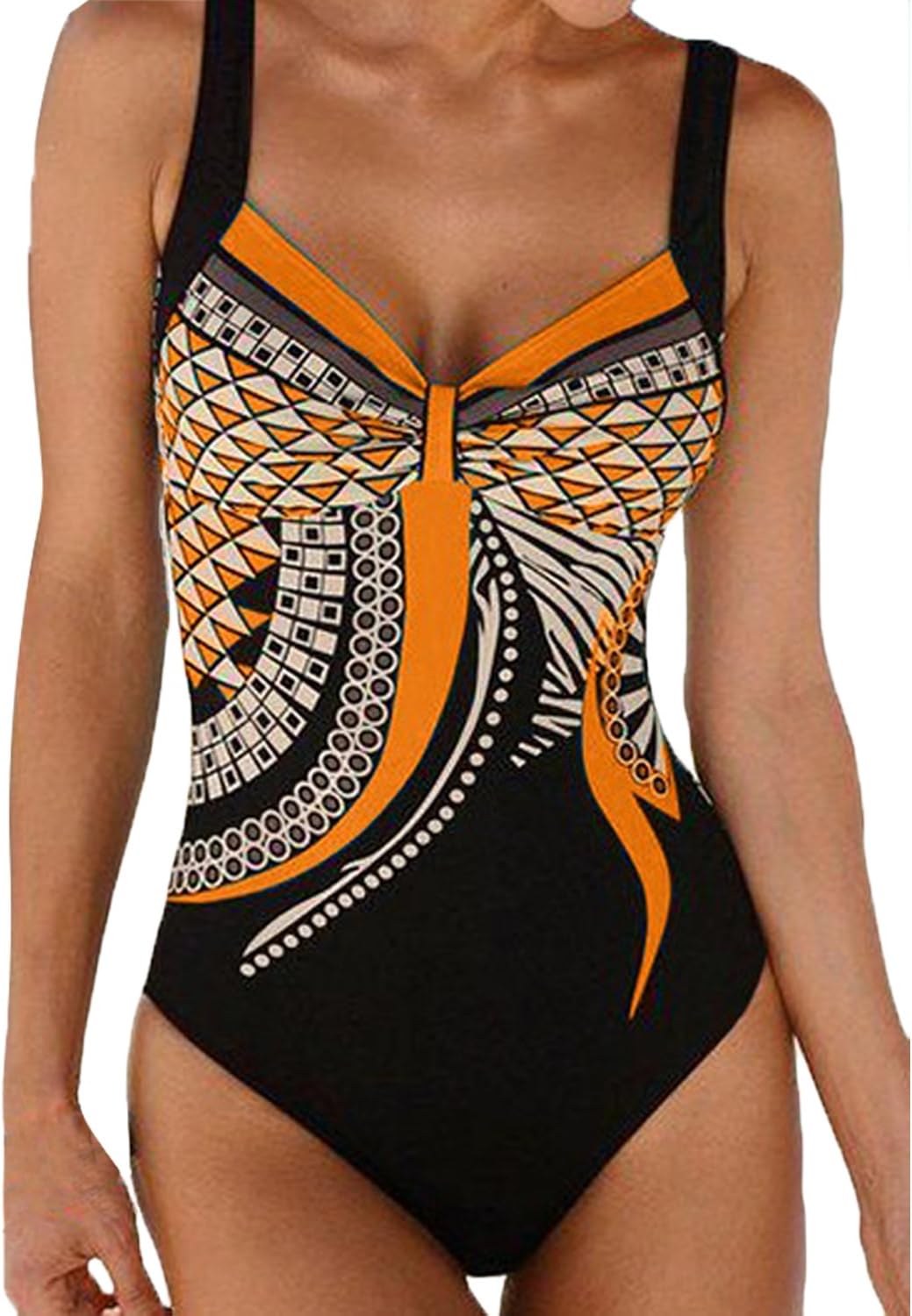 Swimwear Women Tummy Control Swimsuit Womens Swimming Costumes One Piece V Neck Swimwear Plus Size
