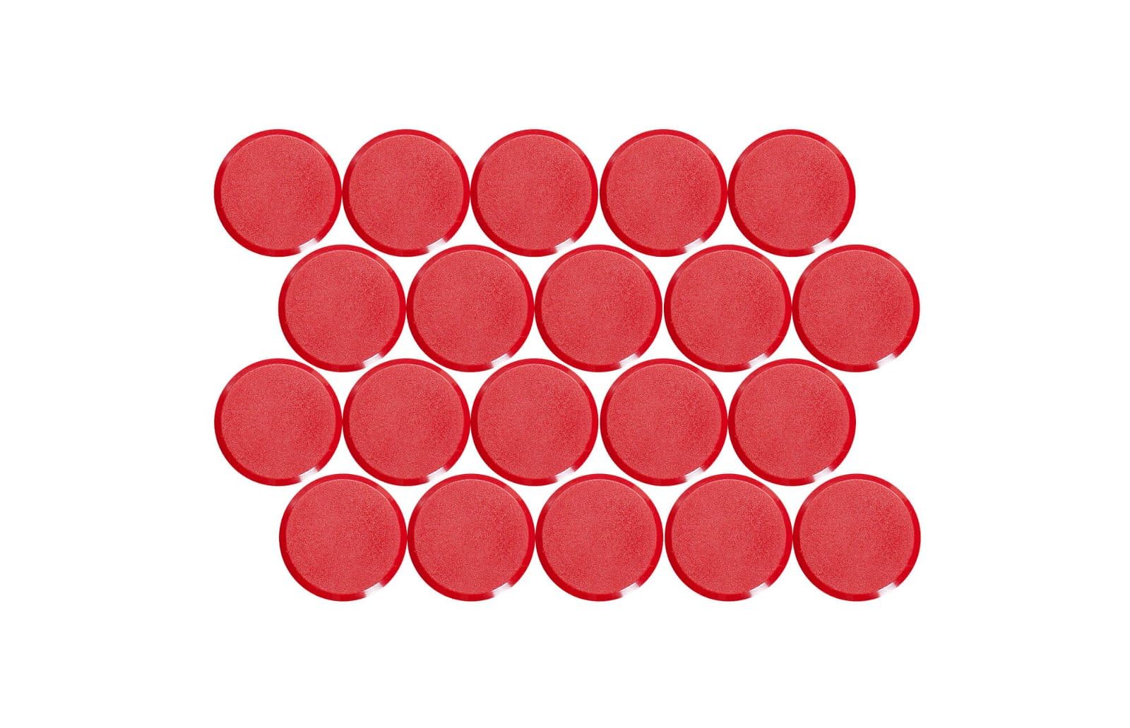 MAUL 30 mm 0.6 kg Maulpro High Quality Round Magnet for Whiteboards - Red (Pack of 20)