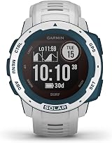 Garmin Instinct Solar Surf Edition Rugged GPS Smartwatch Tide Data Cloudbreak view 3