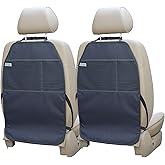 Viaviat - Set of 2 Waterproof Car Seat Covers with 2 Mesh Pockets, Dust and Scratch Protection