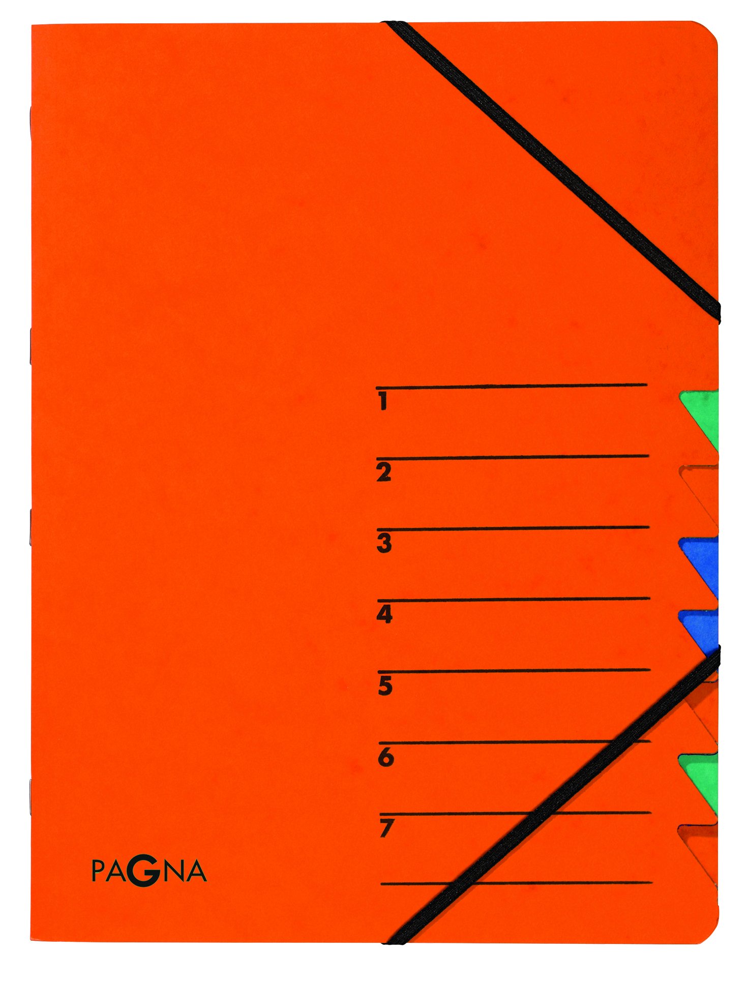 Pagna Easy Folder 7 Compartments 1-7 Orange