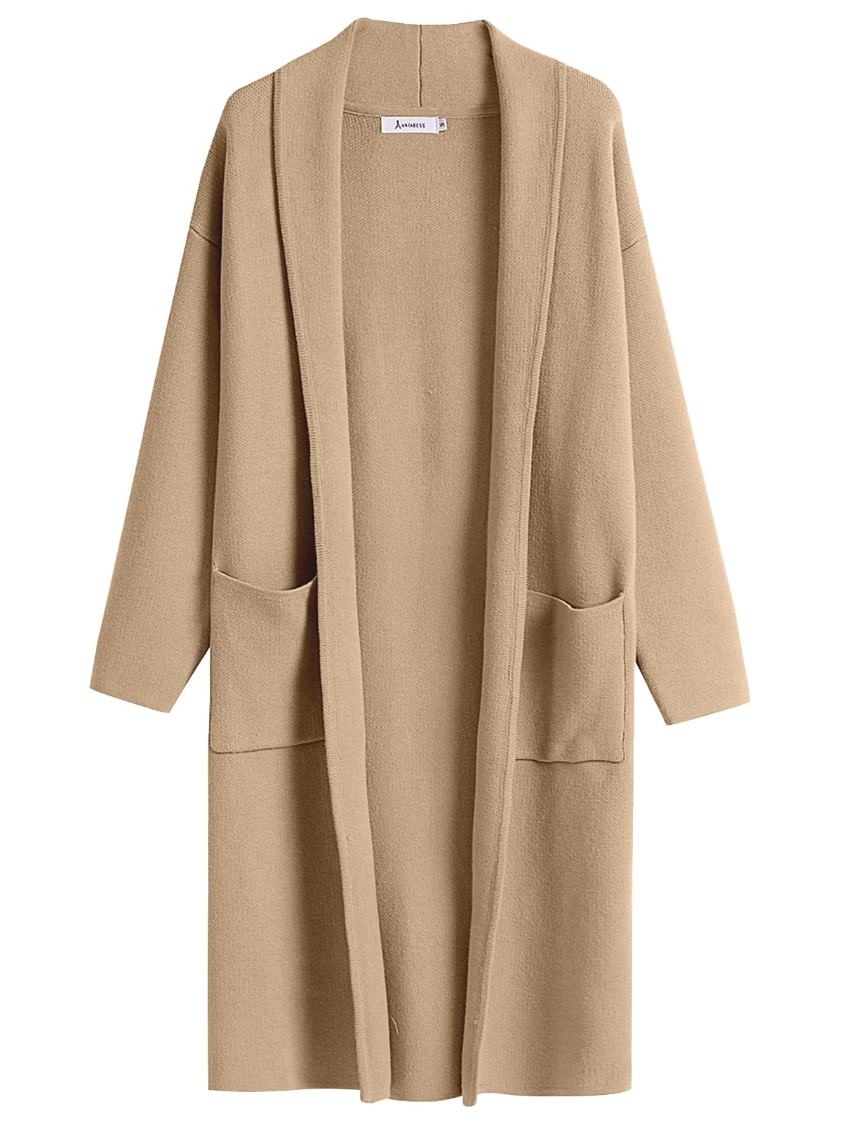 ANRABESS Women's Cardigan Long Sweater Oversized Open Front Knit Duster Coat 2025 Trendy Lady Fall Coatigan Outerwear
