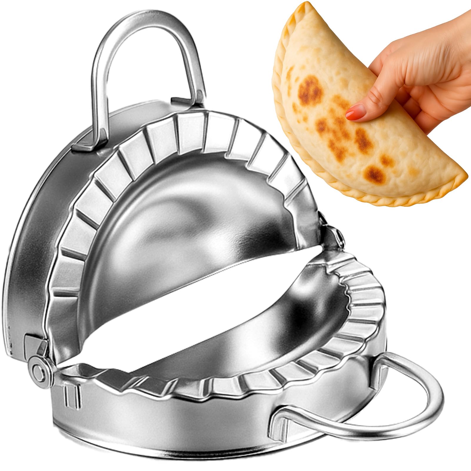 Photo 1 of Juome Stainless Steel Tortilla Sealer - Tortilla Crimper Maker Press for Tacos, Burritos, Quesadillas, Dumplings, Pasties, Sandwich