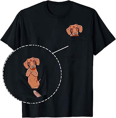 dachshund pocket tee