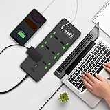 iBlockCube Power Strip 6 Way AC Outlets 6 USB C A Ports 2M Cord Surge view 8
