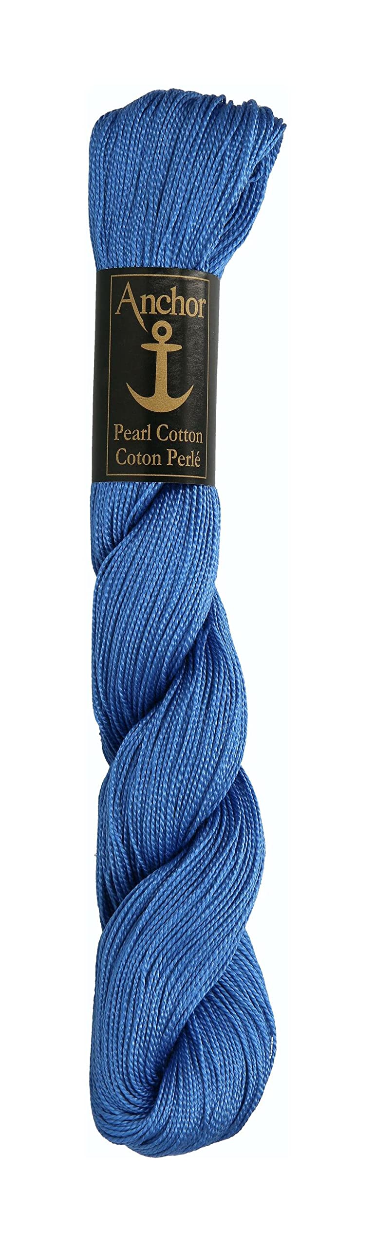 ANCHOR Pearl Yarn, Thickness: 5, Packaging: 50G, Running Length: 198M blau Embroidery Threads