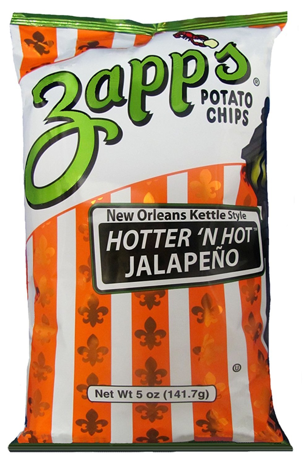 Zapp's Kettle Style Potato Chips Jalapeno Flavor 5 Oz