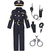 Viyorshop Police Costume for Boys Cop Costume Dress Up Set for Halloween Cosplay Party Costume