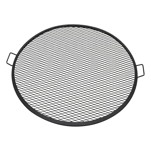 Sunnydaze XMarks Fire Pit Cooking Grill Grate, Outdoor Round BBQ