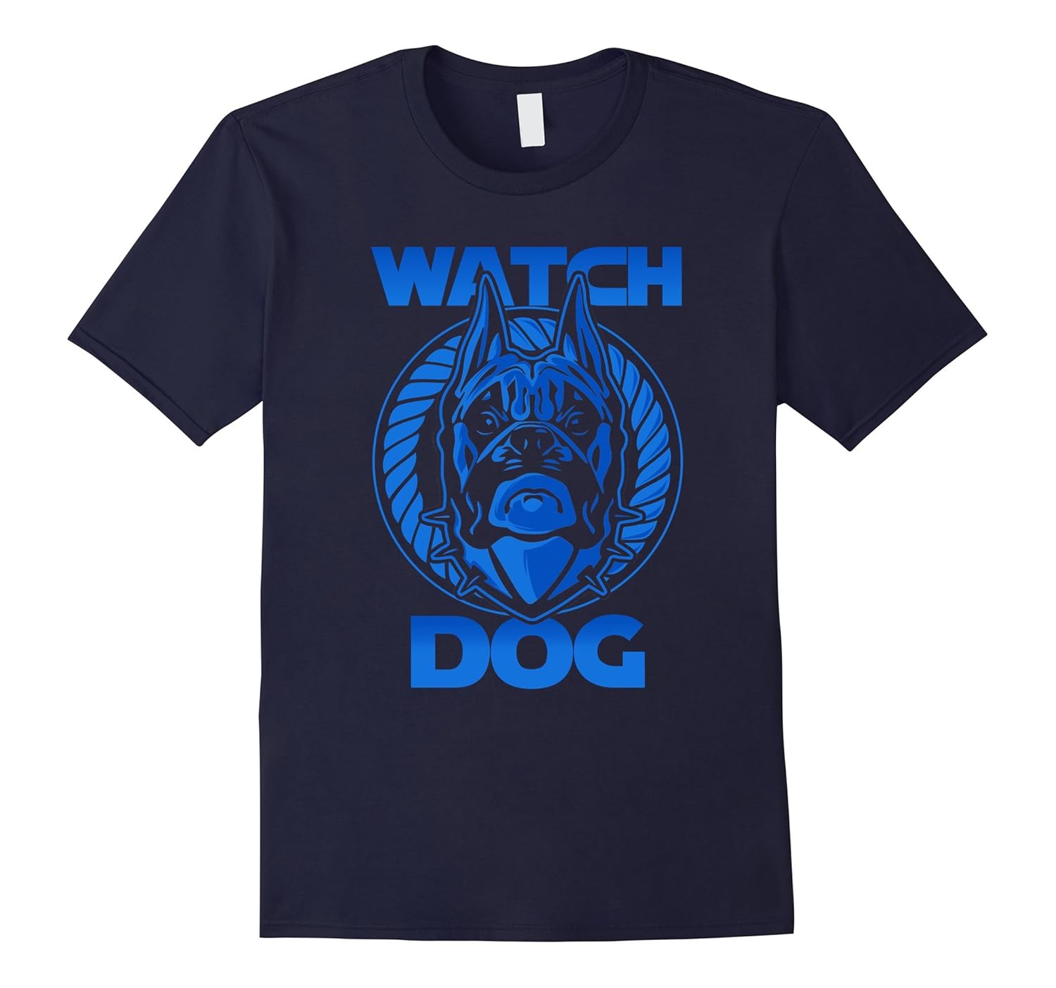 Blue Watchdog Dog Lover Cool Graphic Tshirt-ANZ